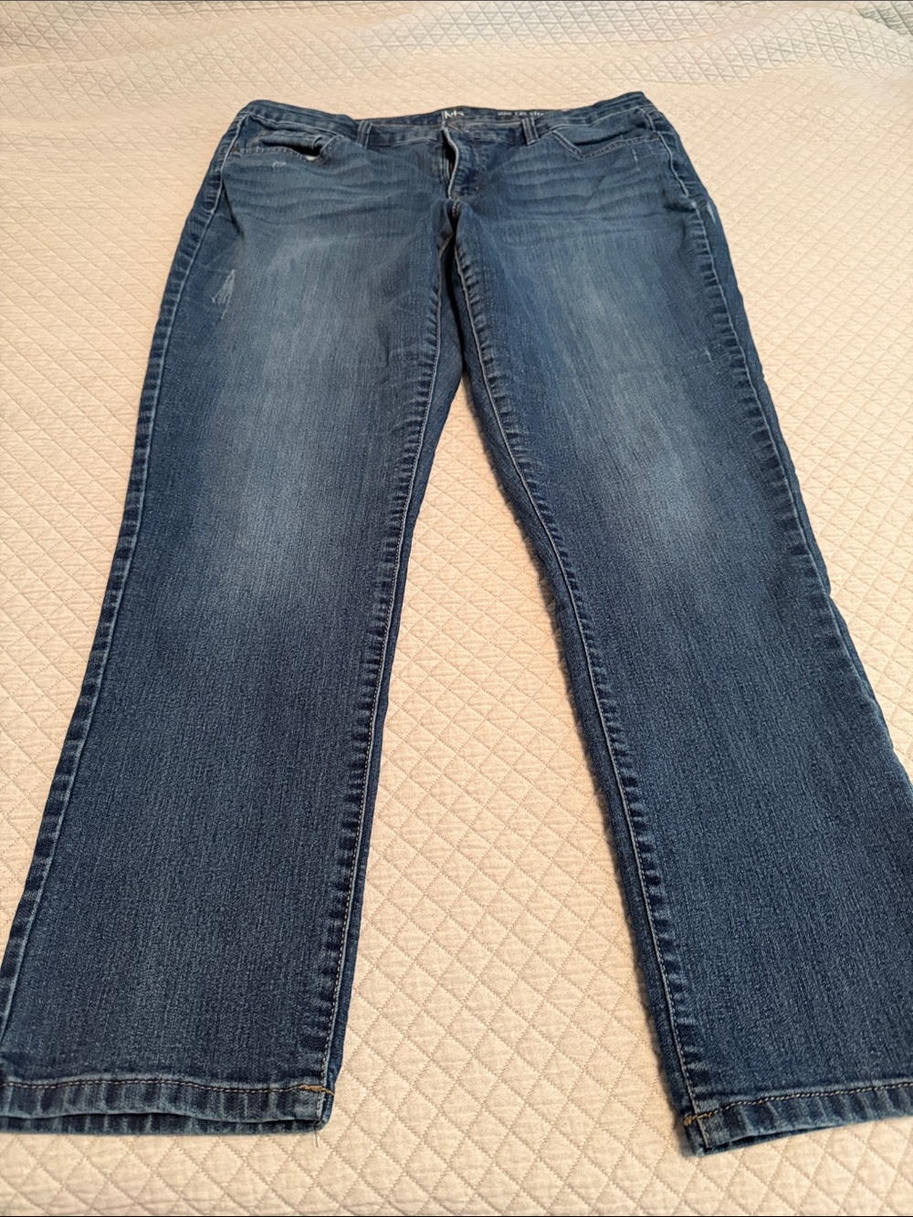 new directions Dark Blue Straight-Leg Women's Jeans